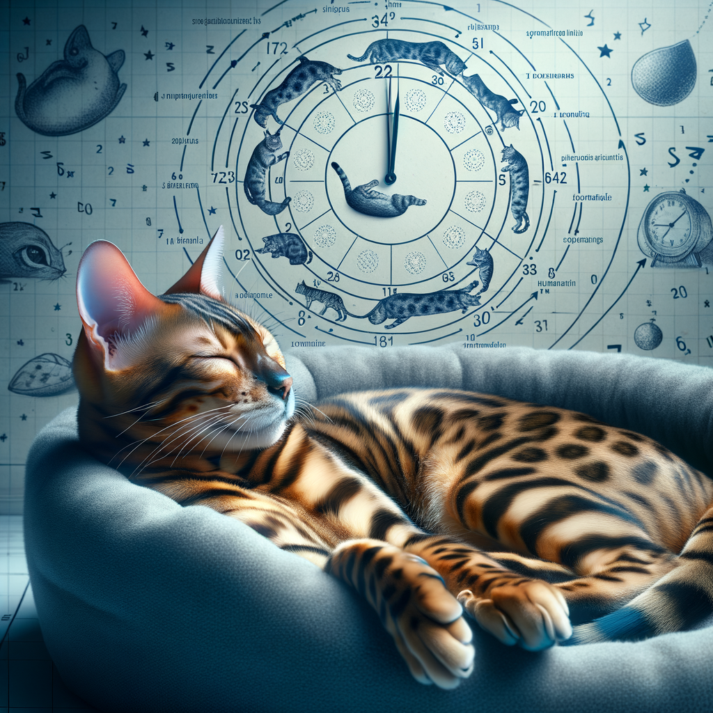 Bengal cat sleeping in cat bed illustrating unique Bengal Cats Sleep Habits and Sleep Cycle, showcasing Understanding Bengal Cats Behavior and Sleep Patterns
