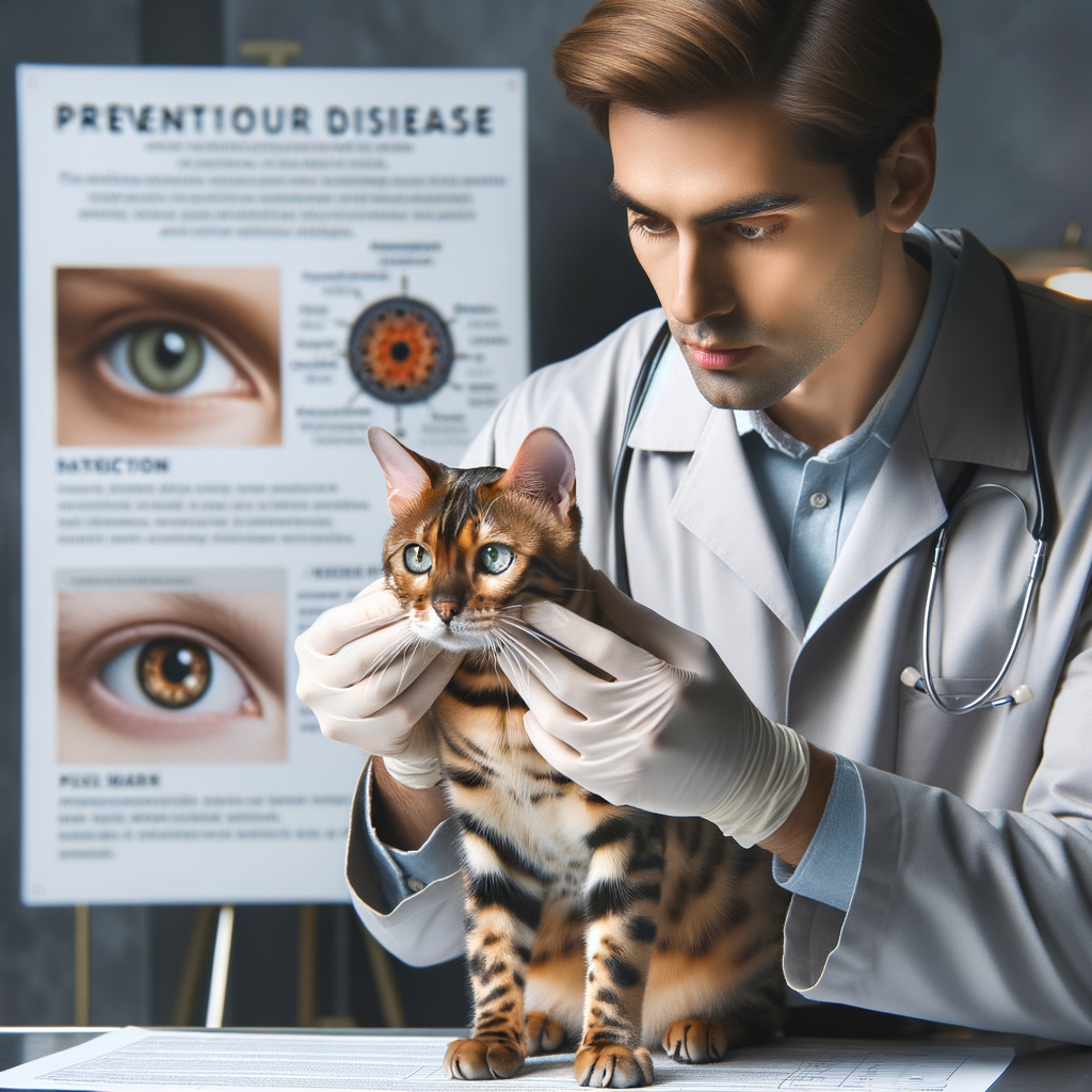 Veterinarian demonstrating Bengal cat eye care tips for maintaining Bengal cat eye health, preventing eye issues, and highlighting a guide for Bengal cat eye disease prevention.