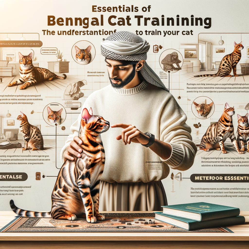 Professional cat trainer demonstrating Bengal cat training techniques and behavior understanding, providing tips for training your cat and showcasing Bengal cat basics and care.